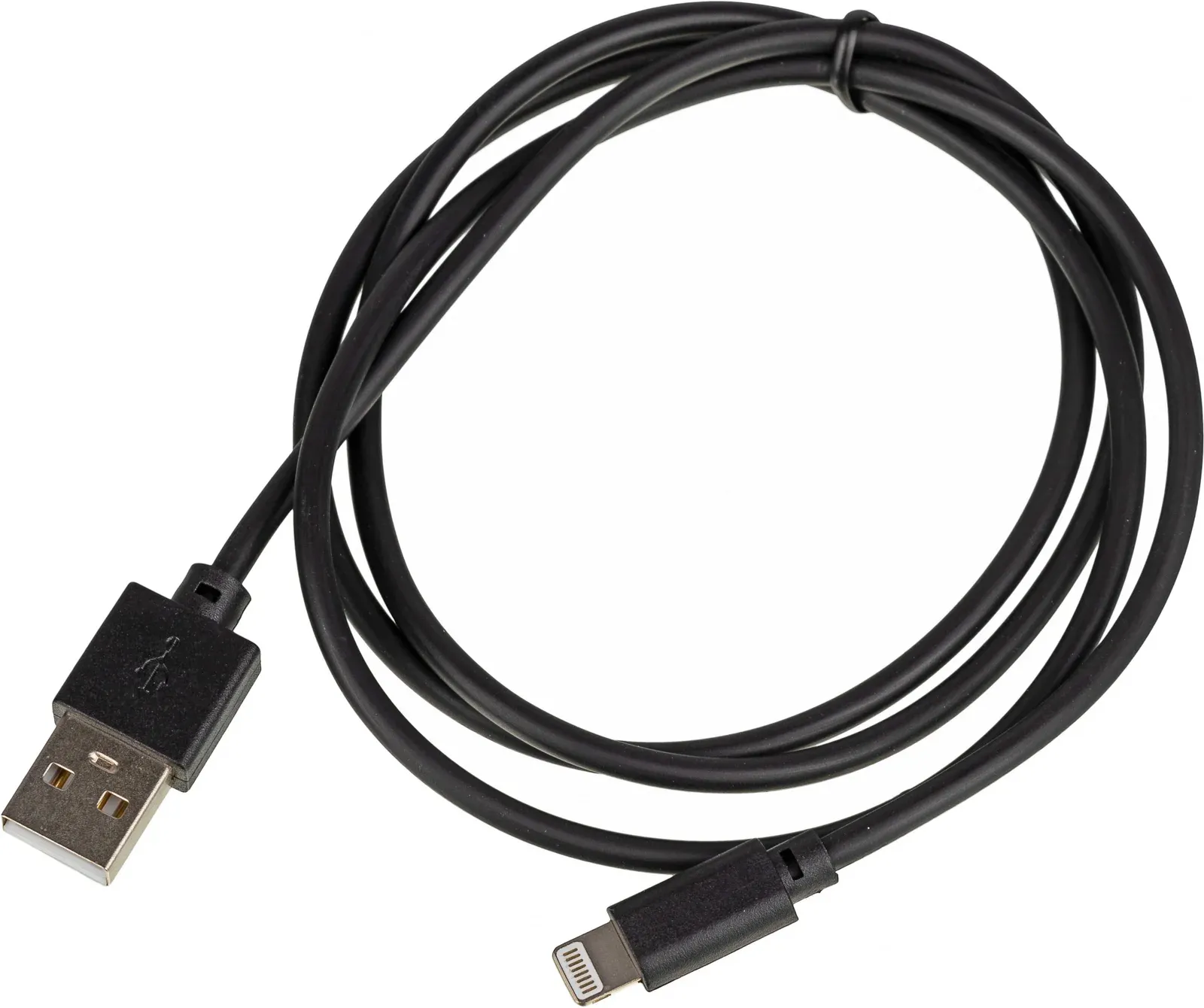 Кабель USB m-Lightning m 1м черный - фото 2