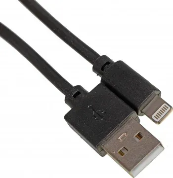 Кабель USB m-Lightning m 1м черный - фото 5