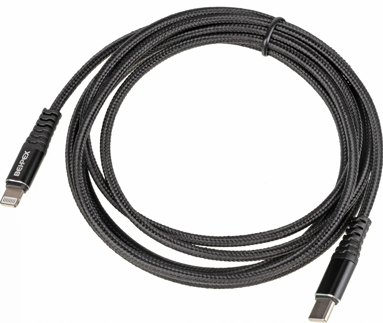 Кабель PD quick charge USB Type-C m-Lightning m 2м черный - фото 2