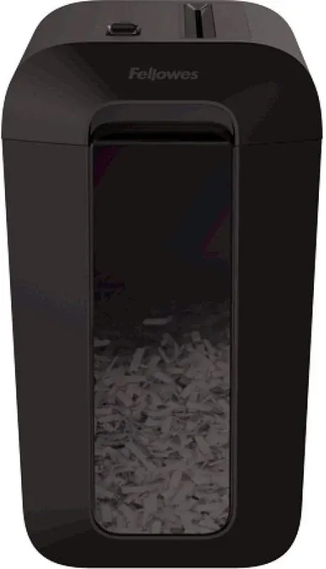 Шредер Fellowes PowerShred LX65 черный секр.P-4 фрагменты 10лист. 22лтр. скрепки скобы пл.карты - фото 2