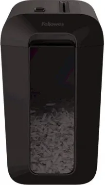 Шредер Fellowes PowerShred LX65 черный секр.P-4 фрагменты 10лист. 22лтр. скрепки скобы пл.карты - фото 6