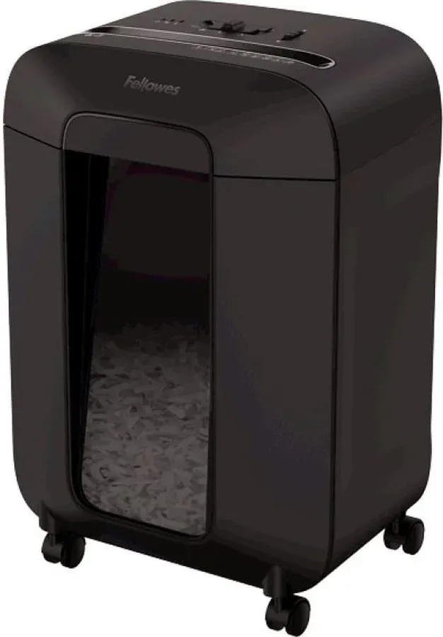 Шредер Fellowes PowerShred LX85 черный секр.P-4 фрагменты 12лист. 19лтр. скрепки скобы пл.карты - фото 4