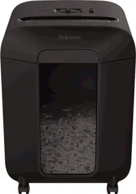Шредер Fellowes PowerShred LX85 черный секр.P-4 фрагменты 12лист. 19лтр. скрепки скобы пл.карты - фото 5