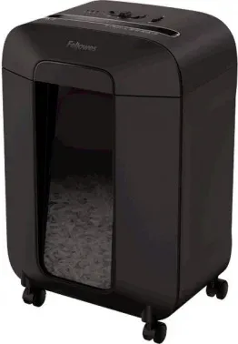 Шредер Fellowes PowerShred LX85 черный секр.P-4 фрагменты 12лист. 19лтр. скрепки скобы пл.карты - фото 8