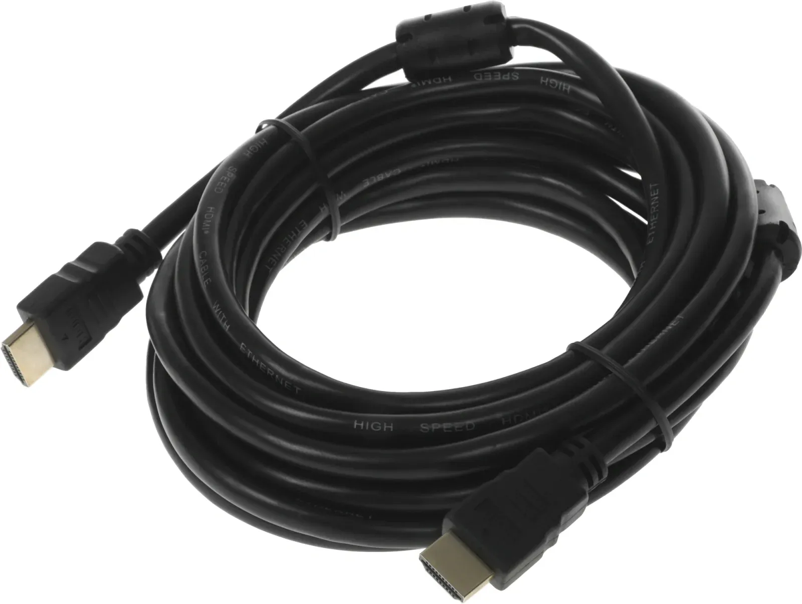 Кабель аудио-видео Premier 5-813 5.0 HDMI m/HDMI m 5м. феррит.кольца позолоч.конт. черный - фото 3