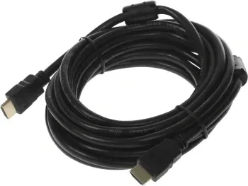 Кабель аудио-видео Premier 5-813 5.0 HDMI m/HDMI m 5м. феррит.кольца позолоч.конт. черный - фото 8