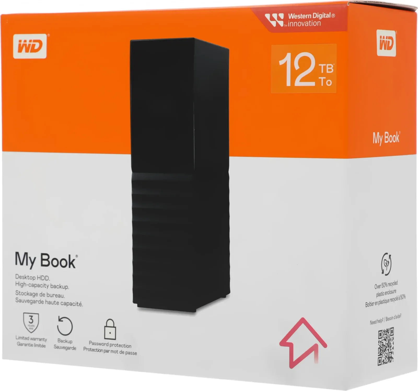 USB WD WDBBGB0120HBK-EESN черный - фото 1