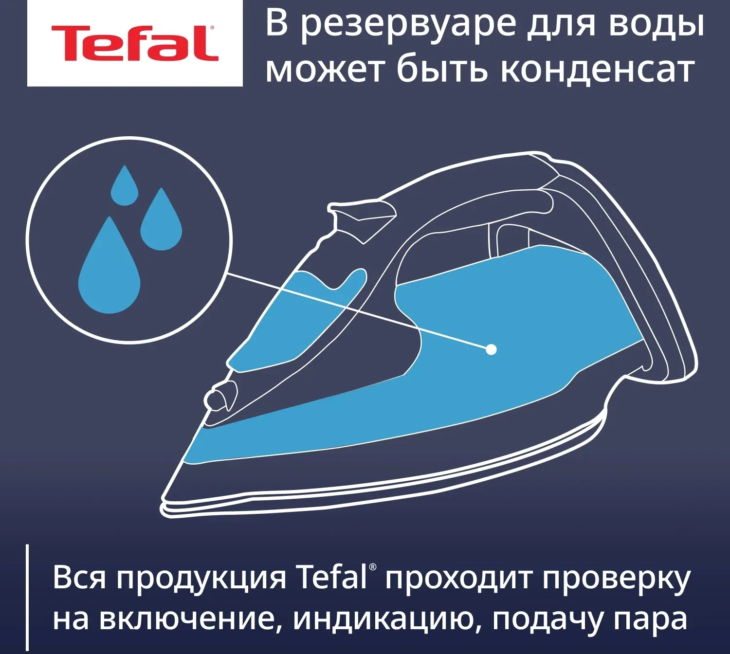 Утюг Tefal FV2837E0 2400Вт синий/белый - фото 8