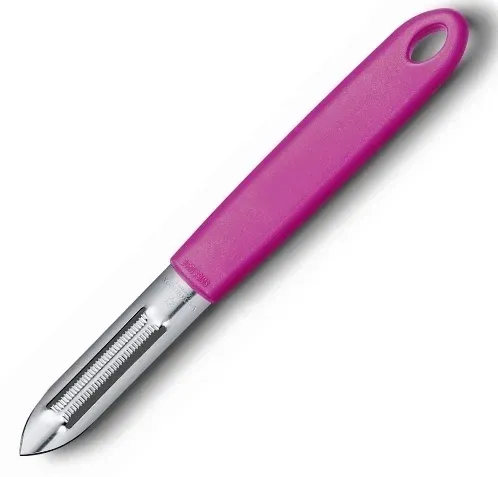 Овощечистка для овощей и фруктов Victorinox Swiss Classic розовый упак.:защита лезвия 7.6077.5 - фото 1