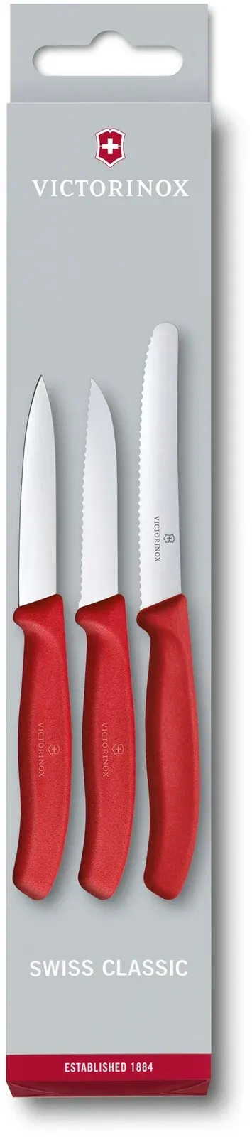 Набор ножей кухон. Victorinox Swiss Classic 6.7111.3 компл.:3предм. красный европодвес - фото 2
