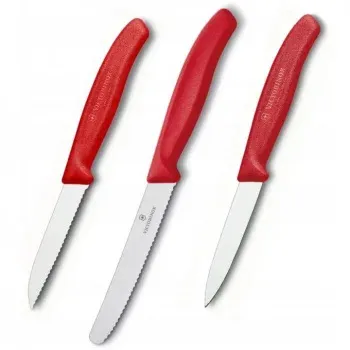 Набор ножей кухон. Victorinox Swiss Classic 6.7111.3 компл.:3предм. красный европодвес - фото 3