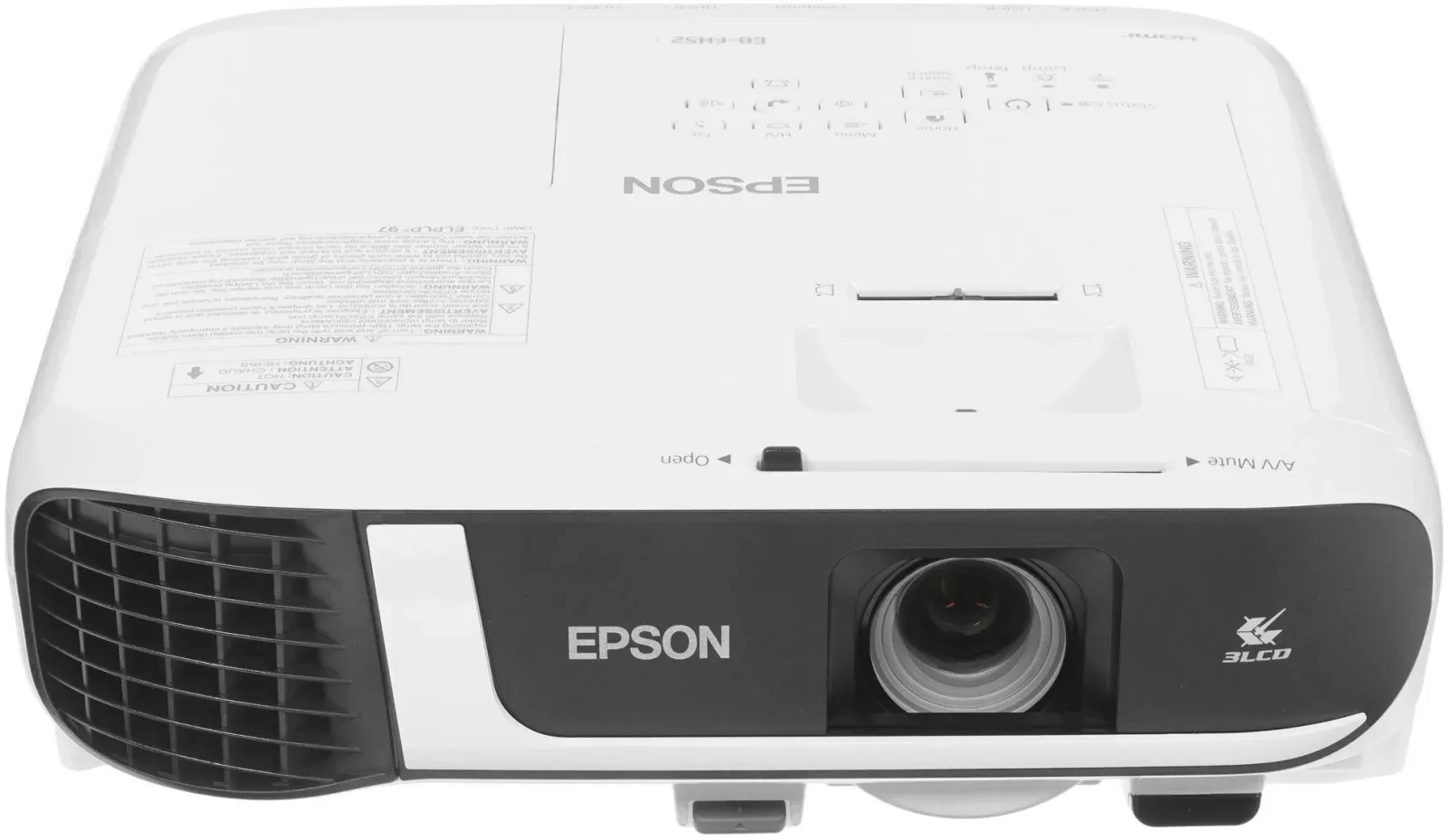 Проектор Epson EB-FH52 LCD 4000Lm LS 1920x1080 16000:1 ресурс лампы:5500часов 1xUSB typeA 1xUSB typeB 2xHDMI 3.1кг, белый - фото 2