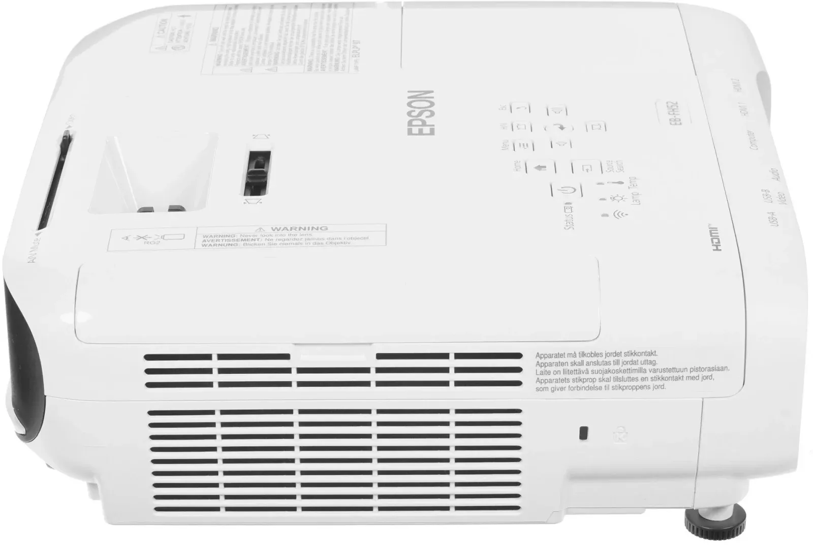 Проектор Epson EB-FH52 LCD 4000Lm LS 1920x1080 16000:1 ресурс лампы:5500часов 1xUSB typeA 1xUSB typeB 2xHDMI 3.1кг, белый - фото 3