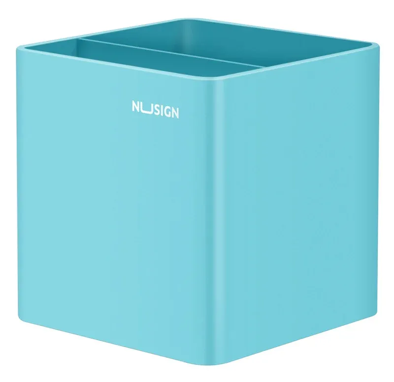 Подставка Deli NS011Blue Nusign 2отд. для письменных принадлежностей 84х84х86мм синий пластик - фото 5