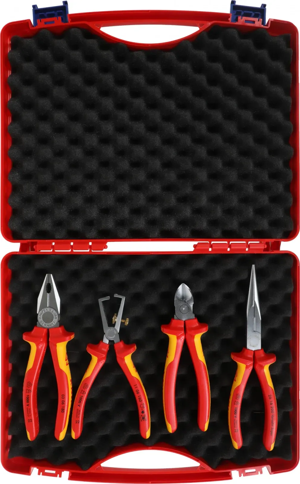 Набор инструментов Knipex KN-002015 4 предмета диэлектр.покр. жесткий кейс - фото 3