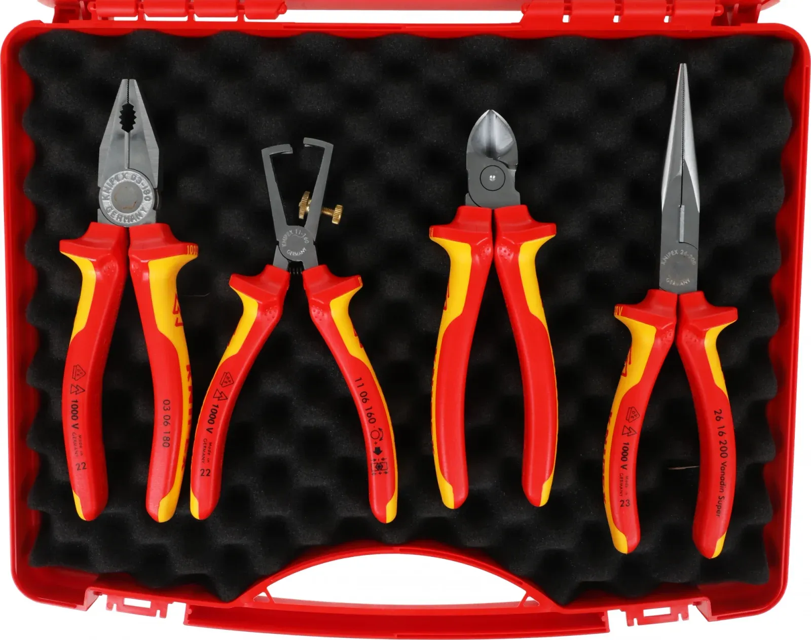 Набор инструментов Knipex KN-002015 4 предмета диэлектр.покр. жесткий кейс - фото 4