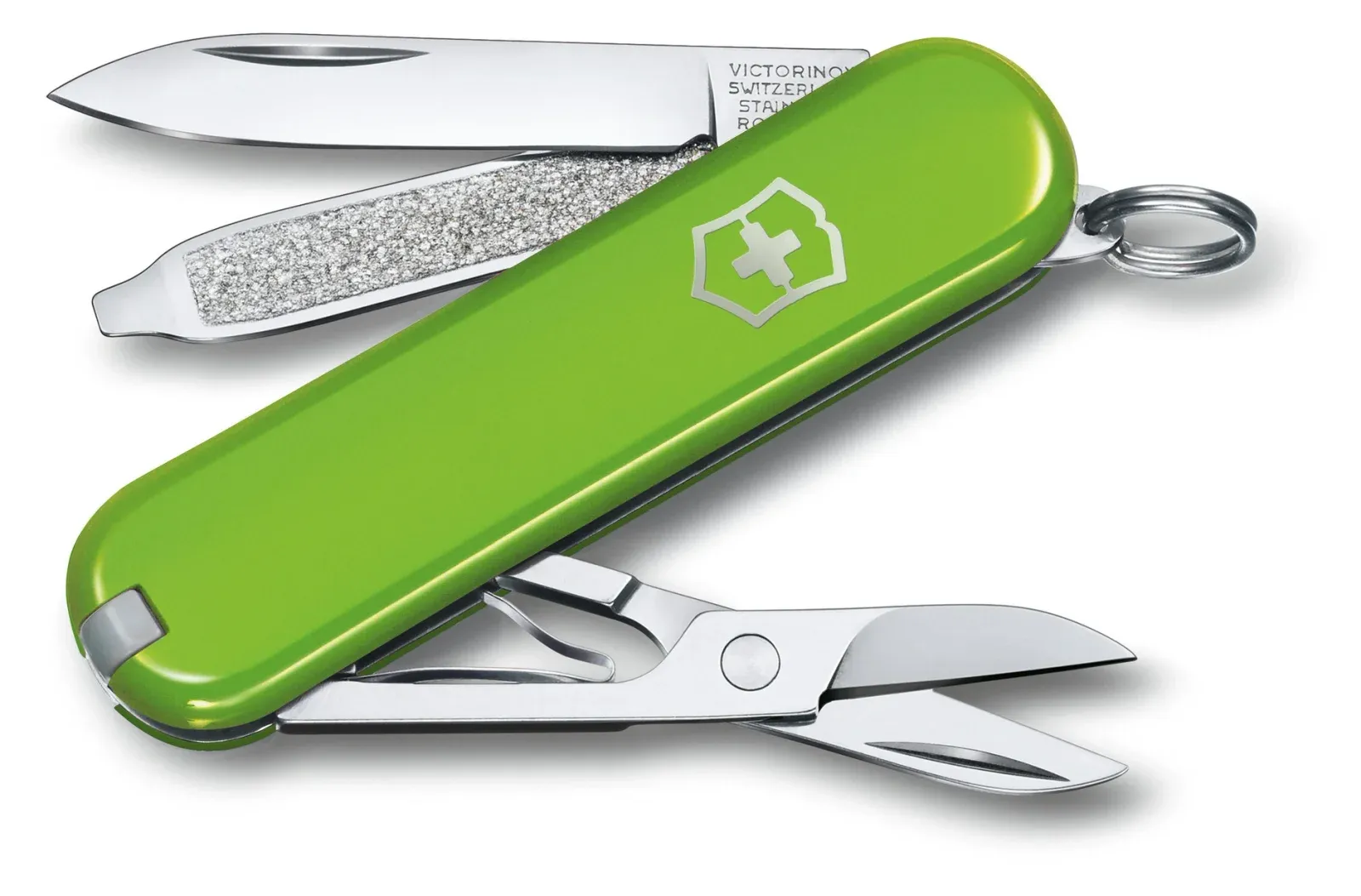 Нож перочинный Victorinox Classic SD Smashed Avocado 0.6223.43G 58мм 7функц. подар.коробка - фото 1