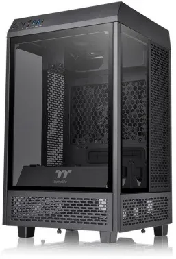Корпус Thermaltake The Tower 100 черный без БП miniITX 1x120mm 3x140mm 2xUSB3.0 audio bott PSU - фото 8