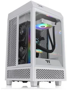 Корпус Thermaltake The Tower 100 Snow белый без БП miniITX 1x120mm 3x140mm 2xUSB3.0 audio bott PSU - фото 7