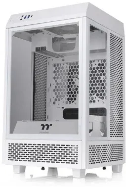 Корпус Thermaltake The Tower 100 Snow белый без БП miniITX 1x120mm 3x140mm 2xUSB3.0 audio bott PSU - фото 8