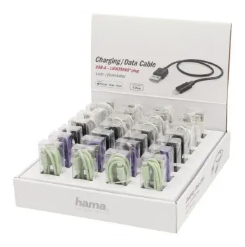 Кабель Hama H-187244 00187244 USB m-Lightning m 0.75м ассорти - фото 2