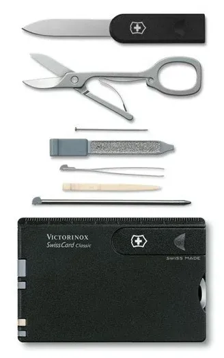 Швейцарская карта Victorinox SwissCard Classic 0.7133 черный коробка подарочная - фото 3