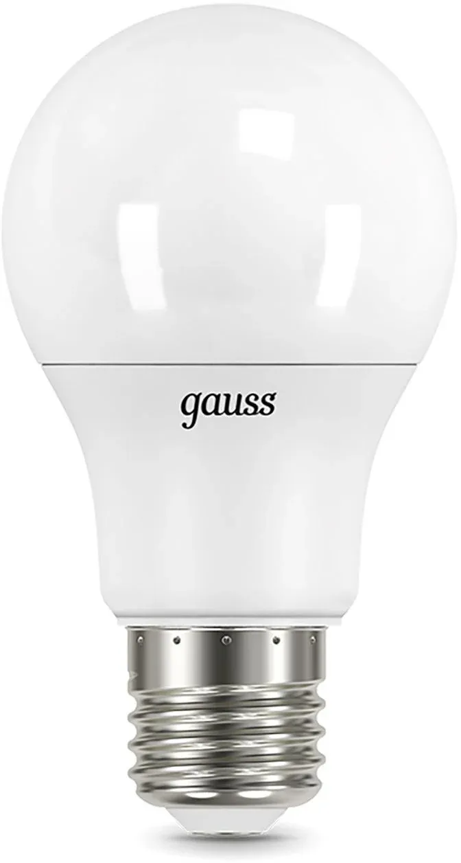 Лампа светодиодная Gauss A60 12Вт цок.:E27 шар 220B св.свеч.бел.теп. A60 упак.:10шт 102502112 - фото 6