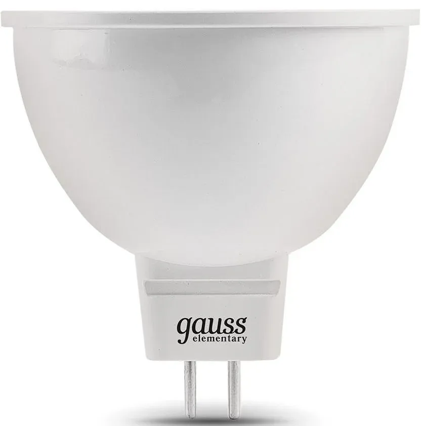 Лампа светодиодная Gauss 7Вт цок.:GU5.3 рефлек. 220B св.свеч.бел.теп. MR16 упак.:1шт 13517 - фото 4