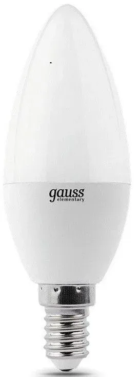 Лампа светодиодная Gauss 8Вт цок.:E14 свеча 220B св.свеч.бел.теп. C37 упак.:1шт 33118 - фото 7
