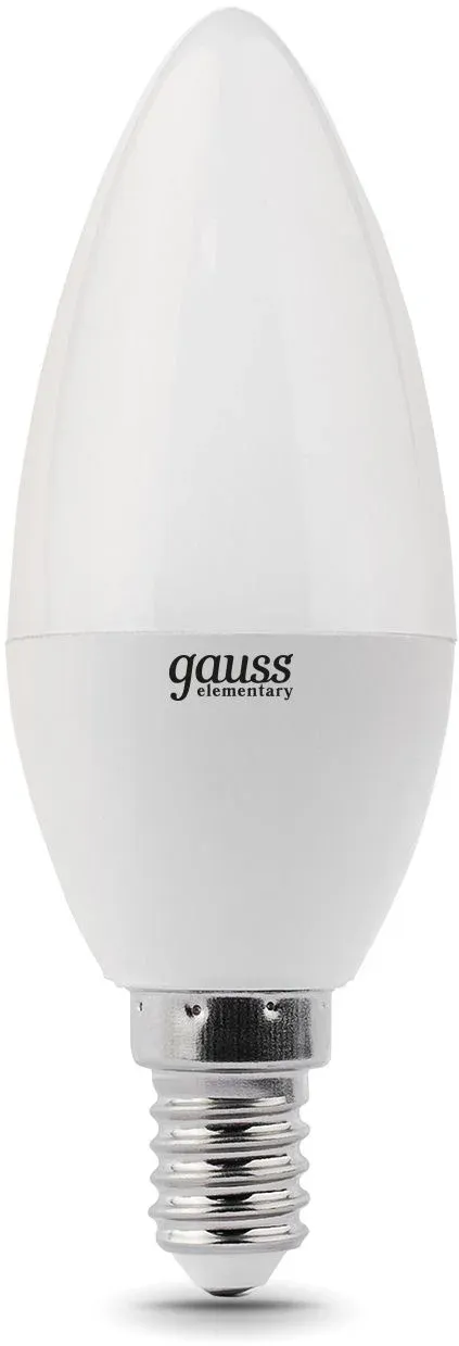 Лампа светодиодная Gauss 8Вт цок.:E14 свеча 220B св.свеч.бел.нейт. C37 упак.:1шт 33128 - фото 4