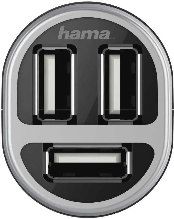 Автомобильное зар./устр. Hama H-173603 5W 2.1A+2.1A+1A 3xUSB универсальное черный 00173603 - фото 2