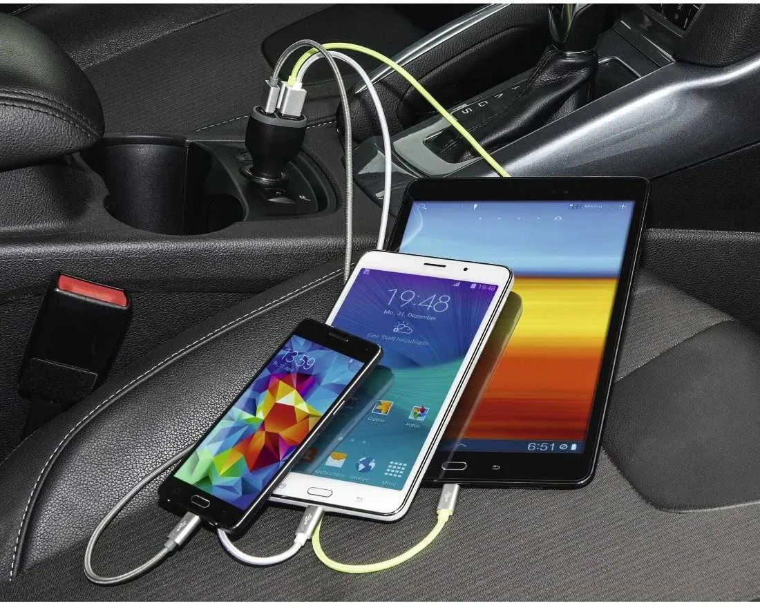 Автомобильное зар./устр. Hama H-173603 5W 2.1A+2.1A+1A 3xUSB универсальное черный 00173603 - фото 4