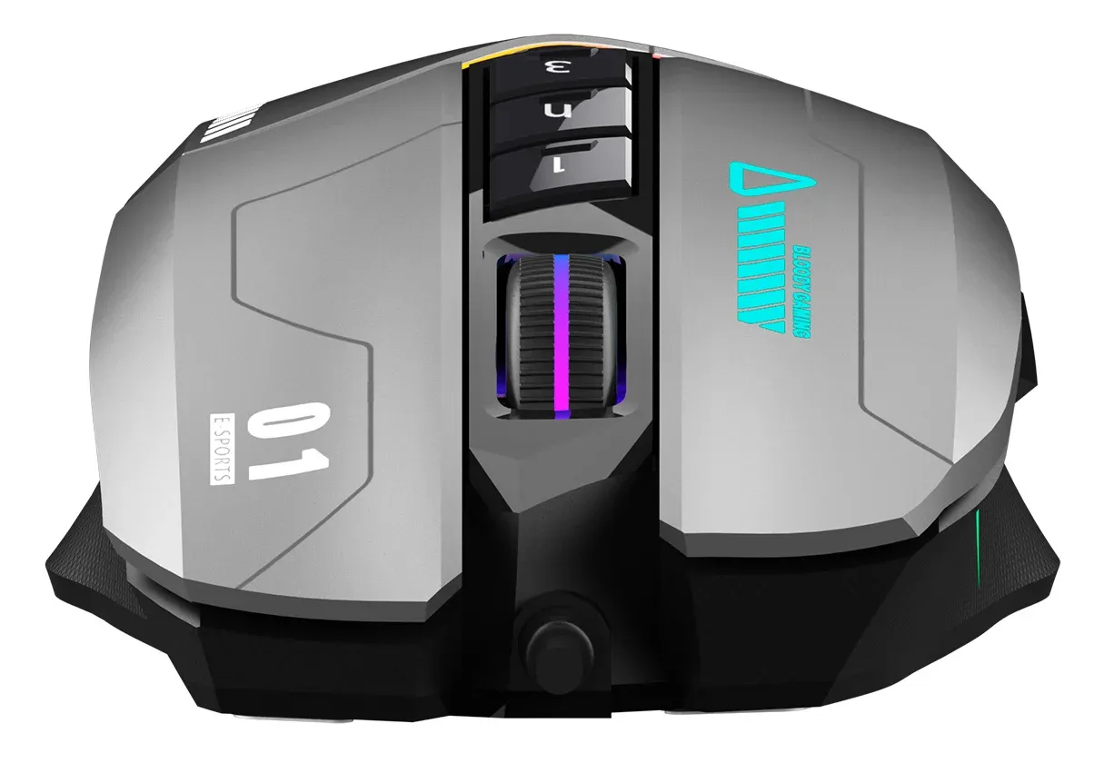 Мышь A4Tech Bloody W60 Max Gun серый/черный оптическая 10000dpi USB 10but - фото 2