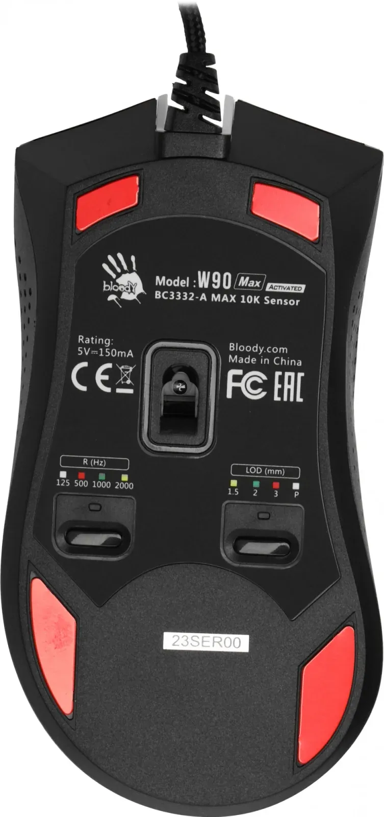 Мышь A4Tech Bloody W90 Max белый/черный оптическая 10000dpi USB 10but W90 MAX PANDA - фото 8