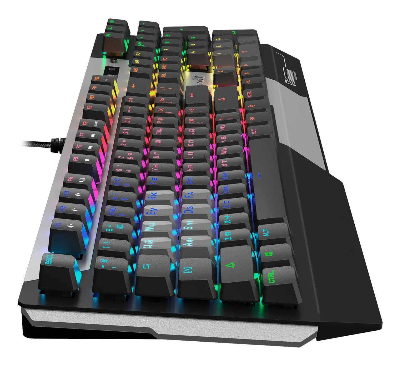 Клавиатура A4Tech B865R механическая серый/черный USB for gamer LED кабель 1.8м - фото 5