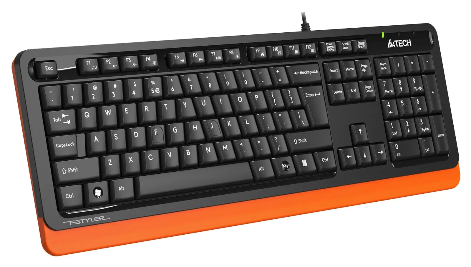 Клавиатуры A4TECH FKS10 черный/оранжевый - фото 2