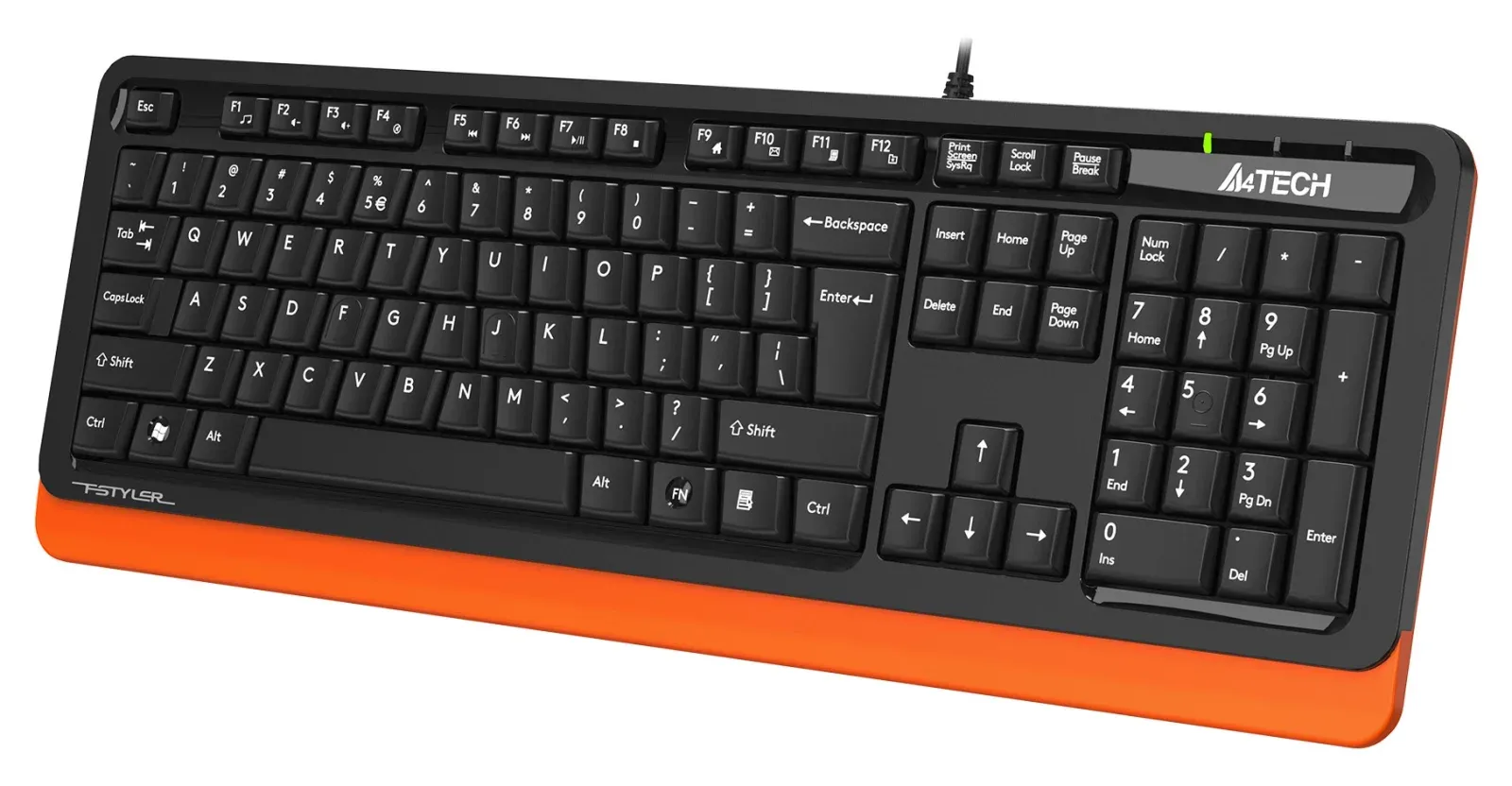Клавиатуры A4TECH FKS10 черный/оранжевый - фото 3