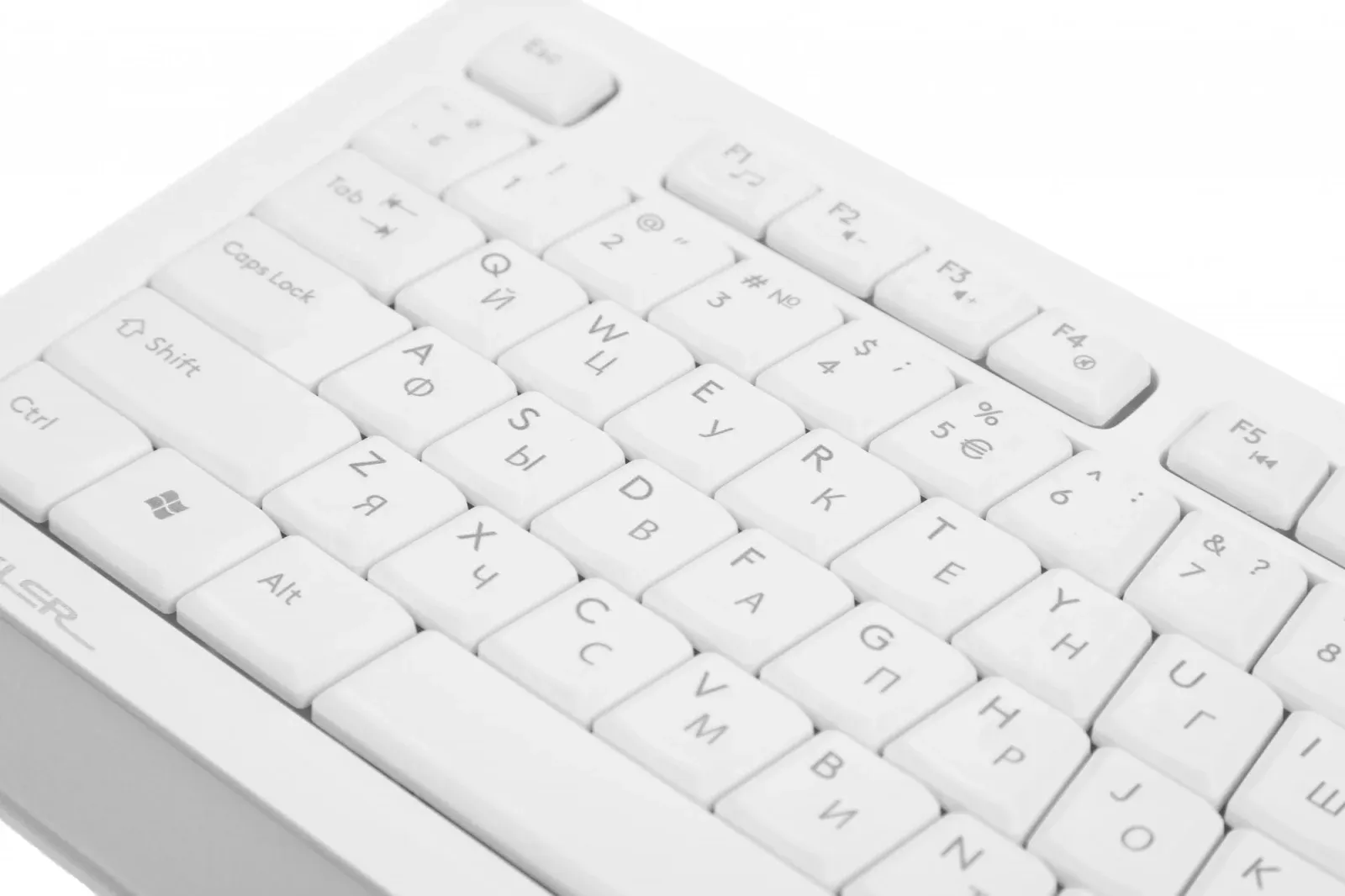 Клавиатура A4Tech FKS10 белый/серый USB подставка для запястий FKS10 WHITE кабель 1.5м - фото 5