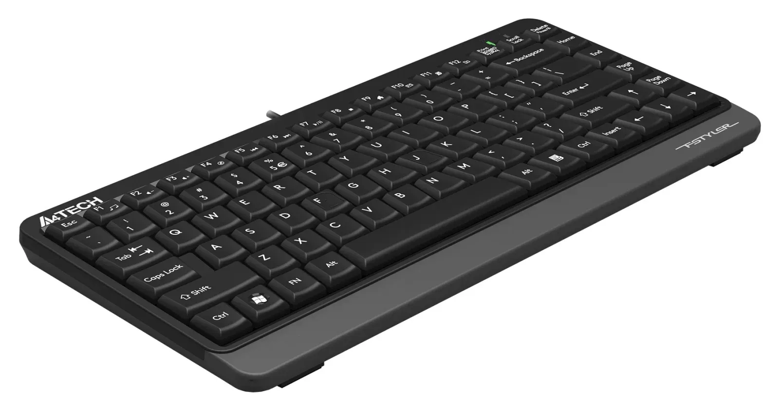 Клавиатура A4Tech FKS11 черный/серый USB FKS11 GREY кабель 1.5м - фото 4