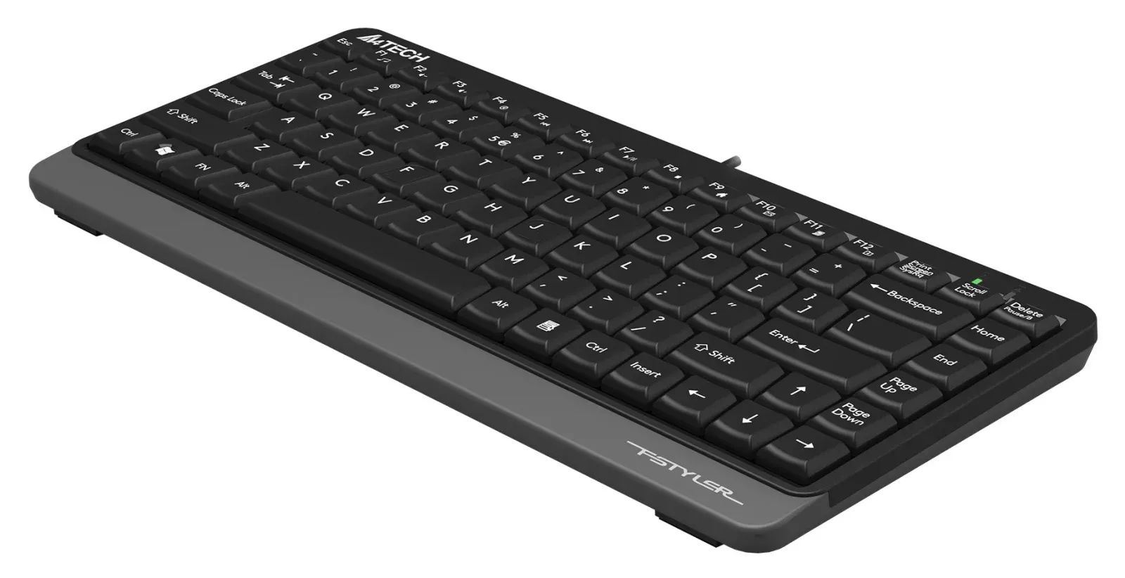 Клавиатура A4Tech FKS11 черный/серый USB FKS11 GREY кабель 1.5м - фото 5