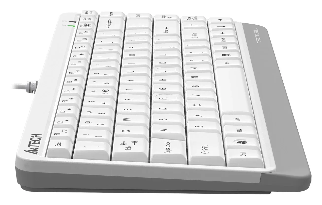 Клавиатура A4Tech FKS11 белый/серый USB FKS11 WHITE кабель 1.5м - фото 8