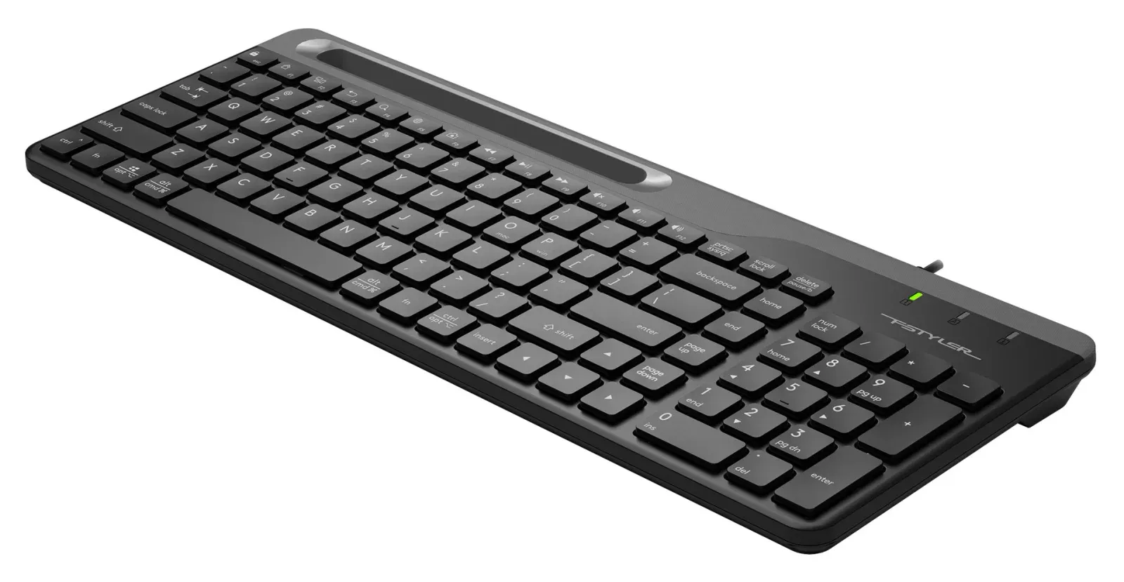 Клавиатура A4Tech FK25 черный/серый USB slim FK25 BLACK кабель 1.5м - фото 5
