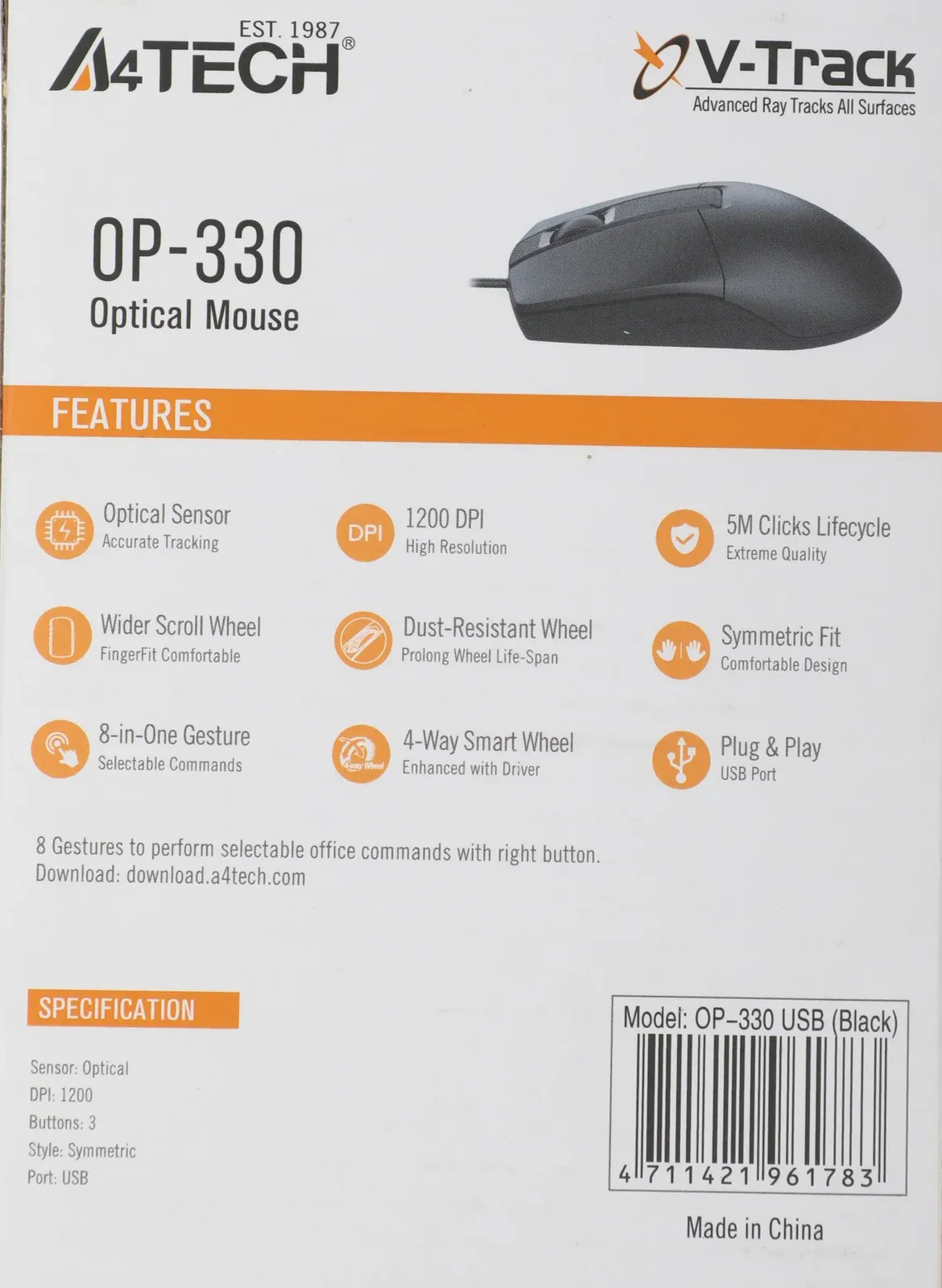 Мыши A4TECH OP-330 - фото 3