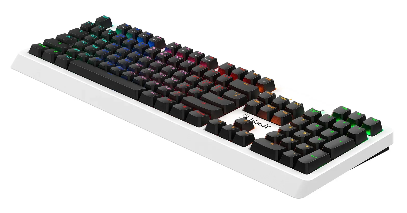 Клавиатура A4Tech B810RC механическая белый/черный USB for gamer LED B810RC WHITE кабель 1.8м - фото 4