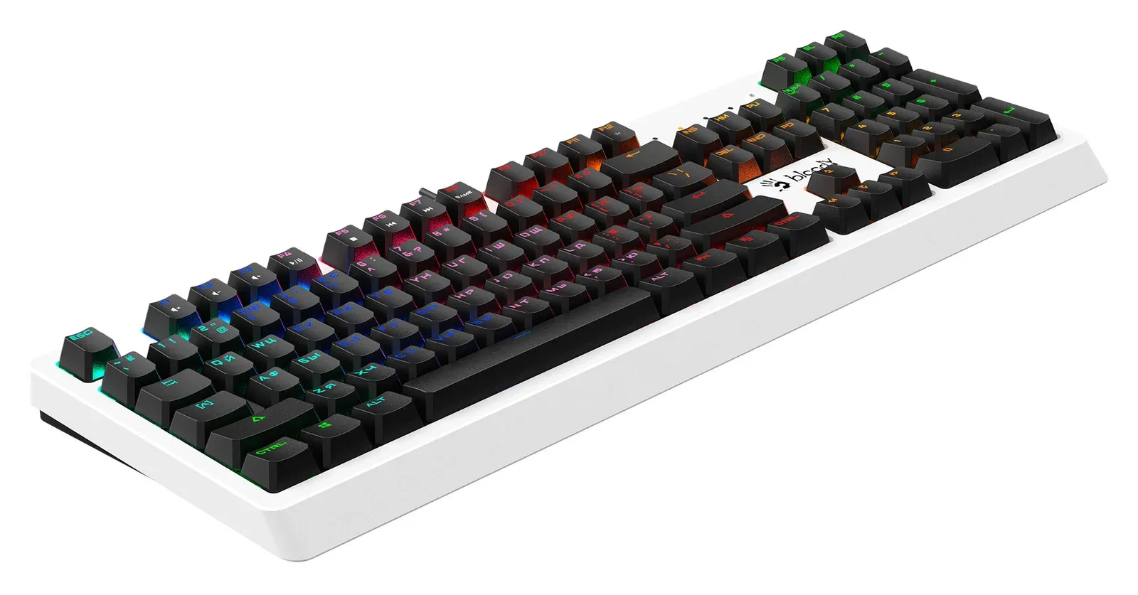 Клавиатура A4Tech B810RC механическая белый/черный USB for gamer LED B810RC WHITE кабель 1.8м - фото 5