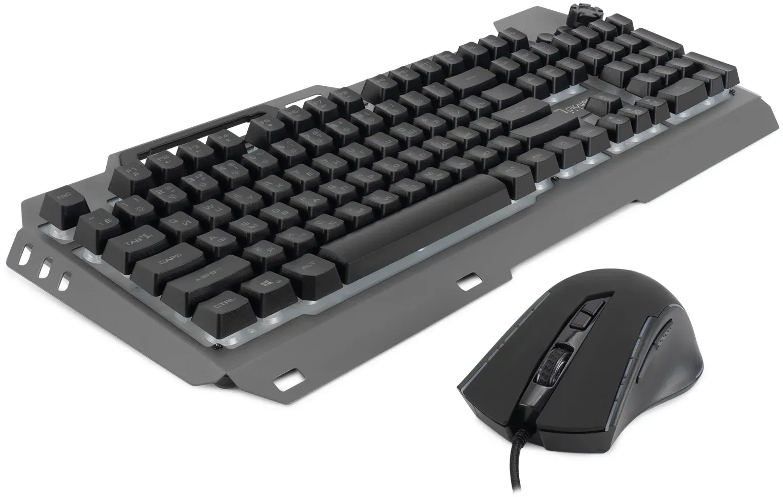 Клавиатура + мышь Оклик 700GMK клав:черный мышь:черный USB Multimedia LED 1533156 - фото 4