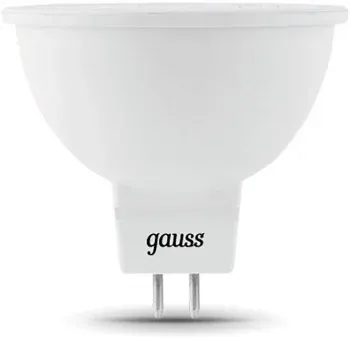 Лампа светодиодная Gauss Black 5Вт цок.:GU5.3 рефлек. 220B св.свеч.бел.нейт. MR16 упак.:10шт 101505205 - фото 7