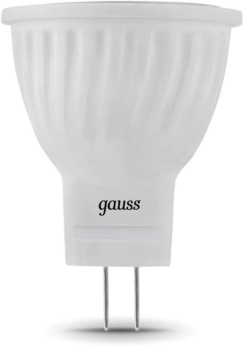 Лампа светодиодная Gauss Black 3Вт цок.:GU4 рефлек. 220B св.свеч.бел.теп. MR11 упак.:10шт 132517103 - фото 4