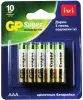 Батарея GP Super Alkaline 24A/IVI-2CR10 AAA 10шт блистер - фото 7