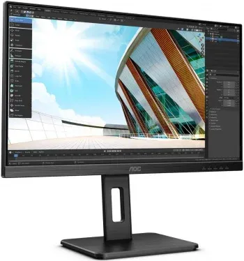 Монитор AOC 23.8 Pro Q24P2Q черный IPS LED 16:9 HDMI M/M матовая HAS Piv 250cd 178гр/178гр 2560x1440 75Hz VGA DP 2K USB 5.14кг - фото 7